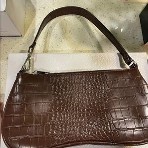 JW Pei brown crocodile bag